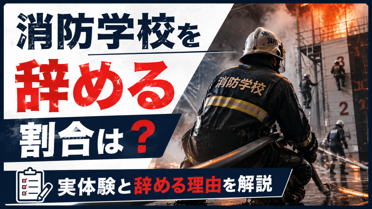 消防学校を辞める人の割合は？元消防士が実体験と辞める理由を解説