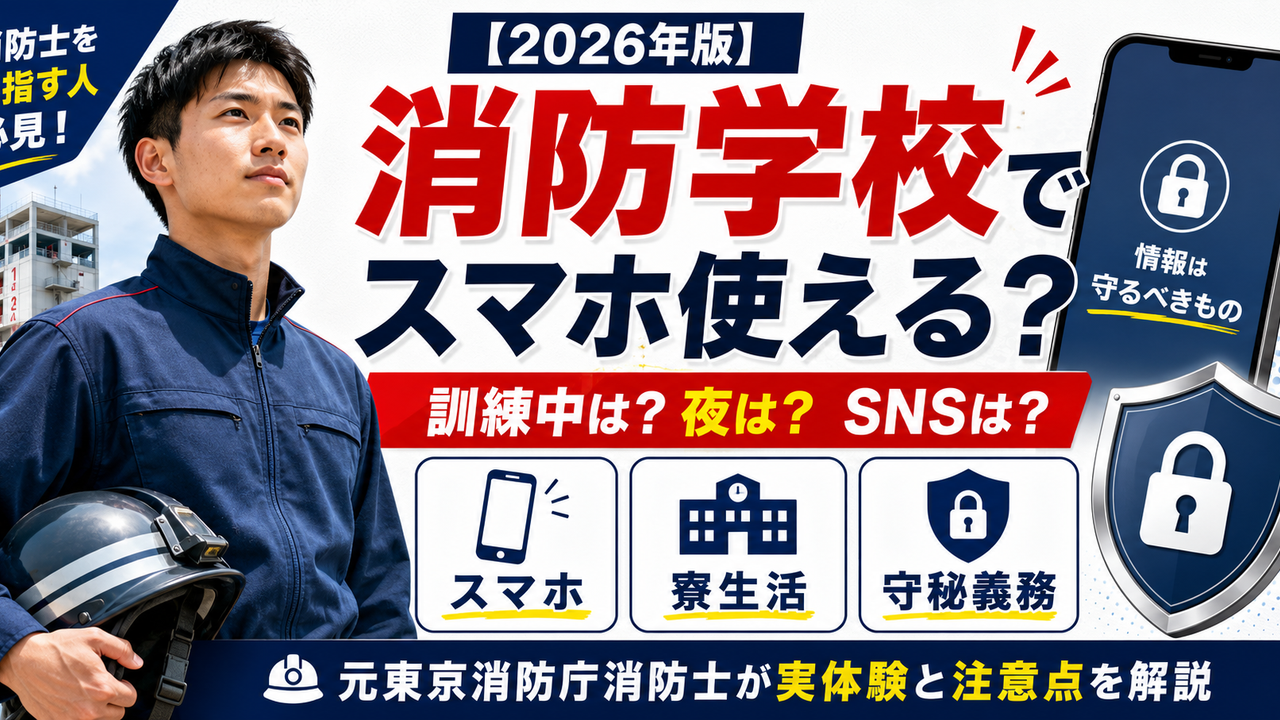 消防学校でスマホや携帯電話を使えるのか元東京消防庁消防士が寮生活・SNS・守秘義務とあわせて解説