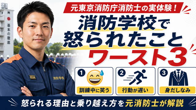 消防学校で怒られたことワースト3を元東京消防庁消防士が実体験から解説