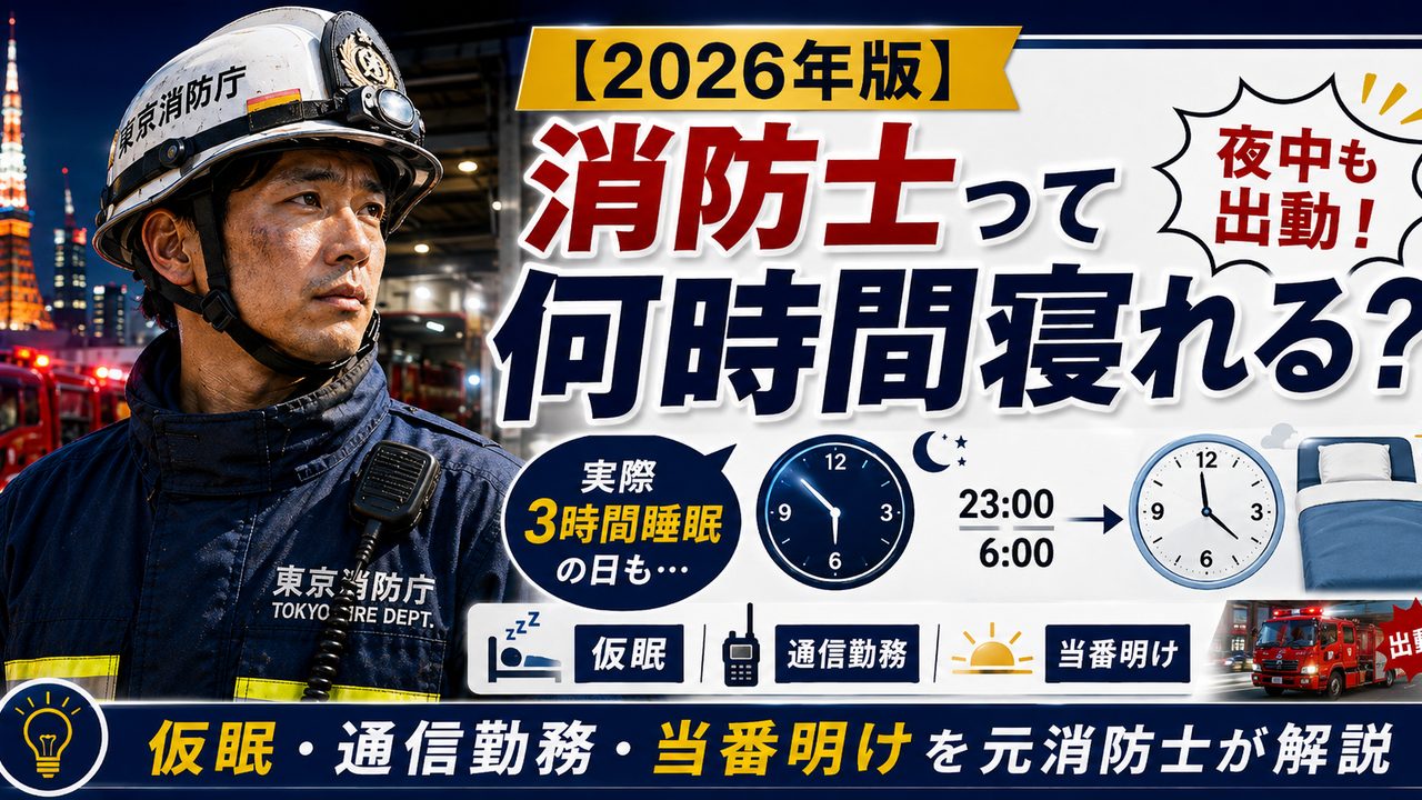 消防士の睡眠時間について（消防士は夜中に何を