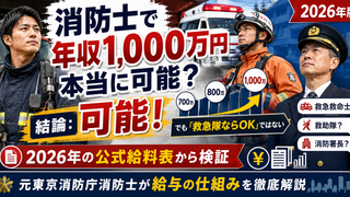 消防士で年収1000万円が可能なのか東京消防庁の公安職給料表・階級・地域手当・賞与・救急救命士や救助隊の手当から解説