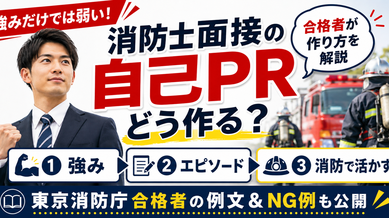 消防士採用試験の自己PRの作り方を東京消防庁合格者が例文とともに解説