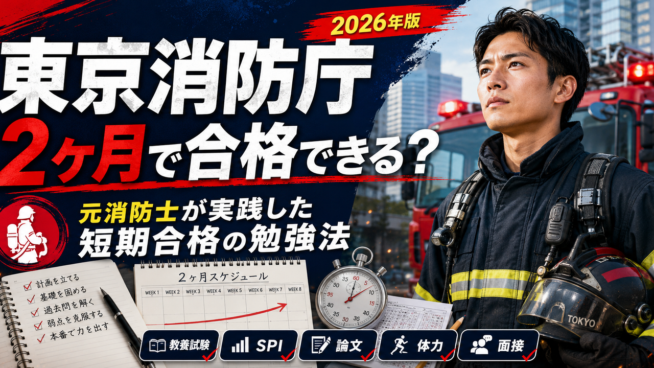 東京消防庁は2ヶ月で合格できる？元消防士が実践した短期合格の勉強法
