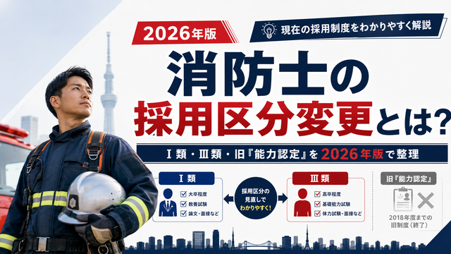 東京消防庁のⅠ類・Ⅲ類の違いは？高卒でもⅠ類に変更できる？採用区分を解説