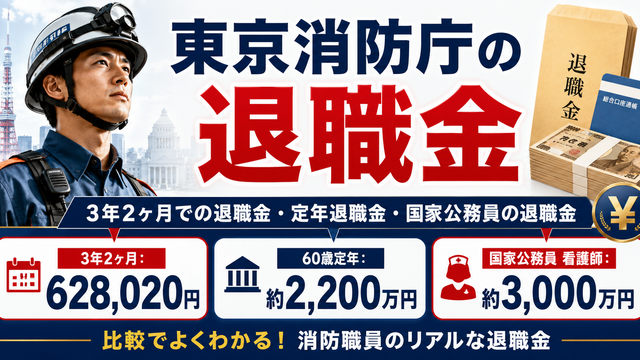 東京消防庁の退職金について（３年2ヶ月での退職