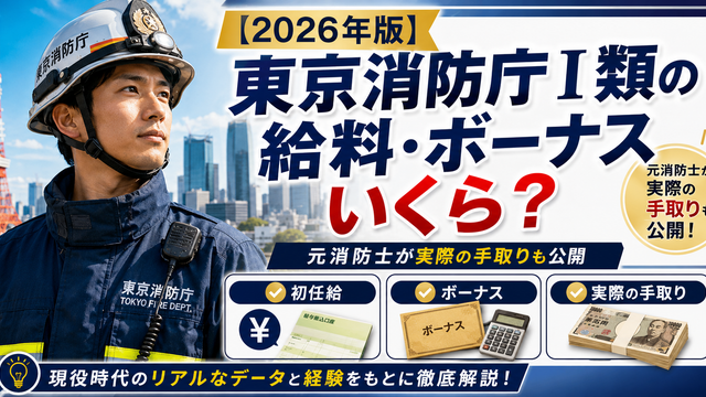東京消防庁の給与・ボーナスを大公開（i類）